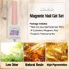 Version 1.0.0 ADHERE 12ml 7pcs Cat Eye Gel Kit with Magnetic Stick, Blue Purple Green Cat Eye Gel Polish Holographic Glitter UV LED Nail Varnish for Nail Salon DIY Design
