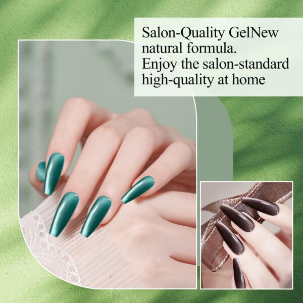 Version 1.0.0 Adhere 12ml 6pcs Magnetic Cat Eye Nail Gel Polish Kit - Brown Green Blue White Gel Nail Varnish para uñas Glitter Shining, UV/LED Needed