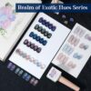 Version 1.0.0 ADHERE 12ml 5pcs Universal Magnetic Gel Set with Magnetic Stick, 1 x Black + 4 x Cat Eye Gel Polish Holographic Glitter UV LED Nail Varnish for Nail Salon DIY Design