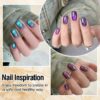 Version 1.0.0 ADHERE 12ml 7pcs Cat Eye Gel Kit with Magnetic Stick, Blue Purple Green Cat Eye Gel Polish Holographic Glitter UV LED Nail Varnish for Nail Salon DIY Design