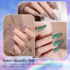 Version 1.0.0 ADHERE 12ml 8pcs Cat Eye Gel Nail Polish Kit with Magnetic Stick - Blue Purple Green Mint Silver White Glitter Shining Magnetic Polish Gel para uñas Nail Varnish
