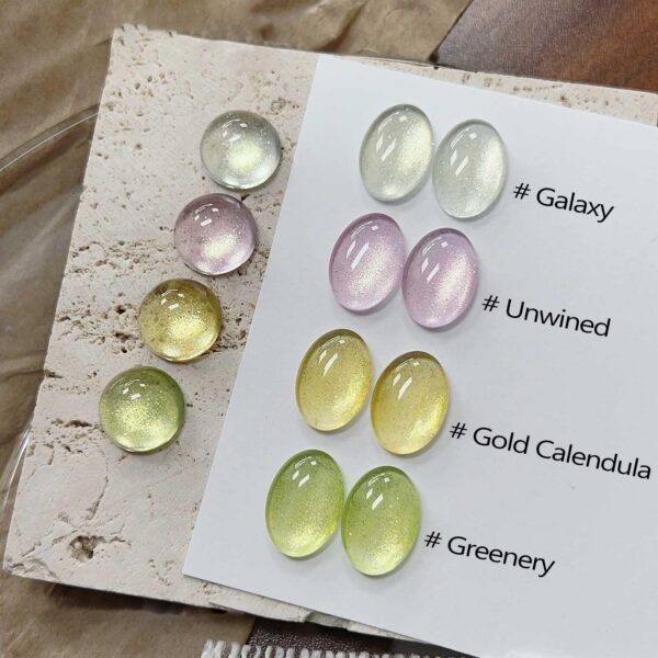 Version 1.0.0 ADHERE 12ml 4pcs Translucent Cat Eye Gel Set with Magnetic Stick, Cat Eye Gel Polish Holographic Glitter UV LED Nail Varnish for Nail Salon DIY Design
