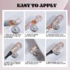 Version 1.0.0 ADHERE 7pcs Glitter Gel Kit with Brush, Sparkle Sequins Shimmery Gel Nail Polish for Nail Art Manicure Salon DIY at Home