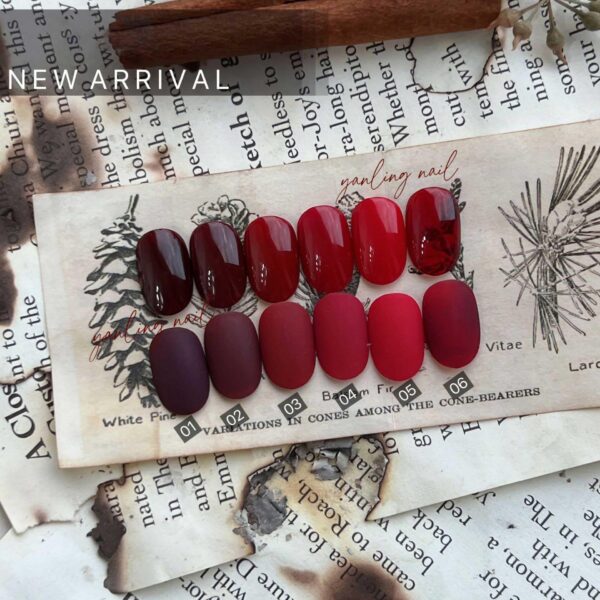 Version 1.0.0 ADHERE 12ml 6pcs RED Nail Gel Polish Kit, UV LED Gel Nail Polish, Soak Off Nail Varnish Gel Polish for Manicure Salon DIY Design at Home