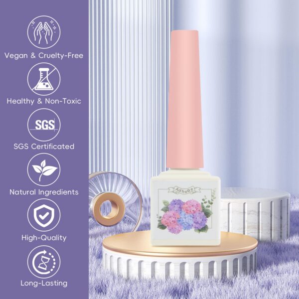 Version 1.0.0 ADHERE 12ml 8pcs Cat Eye Gel Nail Polish Kit with Magnetic Stick - Blue Purple Green Mint Silver White Glitter Shining Magnetic Polish Gel para uñas Nail Varnish