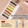 Version 1.0.0 ADHERE 12ml 7pcs Magnetic Nail Polish Gel Kit with Nail Magnet - Cat Eye Gel Nail Polish Glitter Shining Nude Pink Nail Gel Polish Green Nail Varnish